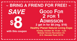 Health Planet Expo 2 for 1 Coupon