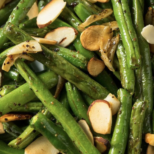Green Beans Almandine with Mushrooms and Shallots